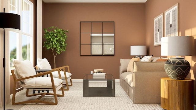 416 Valley View Trl, Canton, GA 30115 - carpeted living room with baseboards
