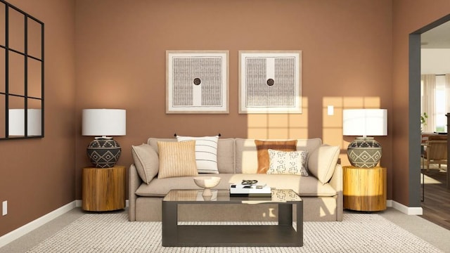 416 Valley View Trl, Canton, GA 30115 - living area with carpet and baseboards