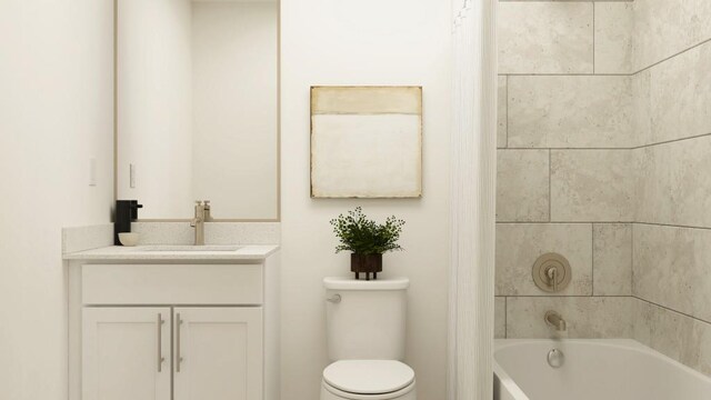 416 Valley View Trl, Canton, GA 30115 - full bath featuring vanity, toilet, and shower / tub combination