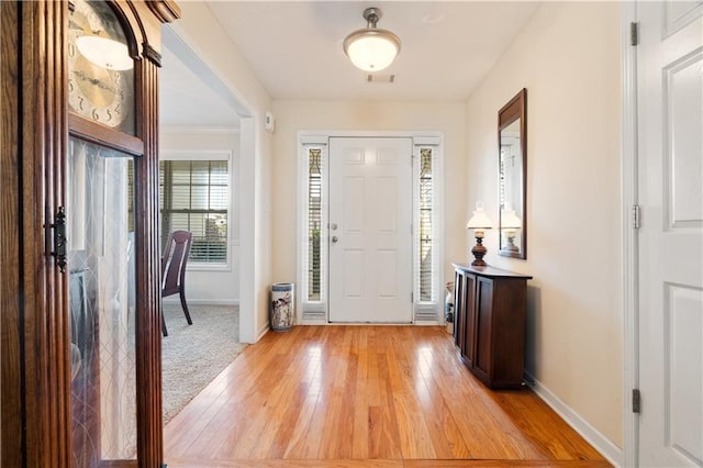 entryway featuring light hardwood / wood-style flooring