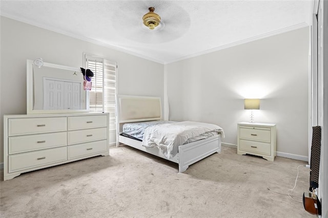 1732 Winding Woods Ln, Jonesboro, GA 30236 - bedroom featuring ornamental molding, carpet floors, and a ceiling fan