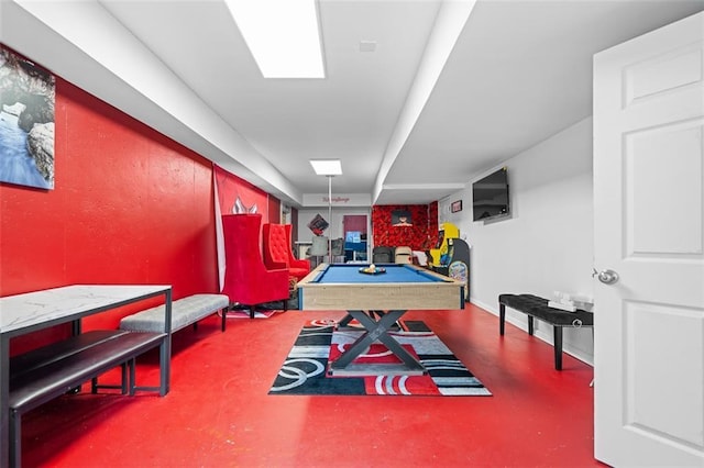 1732 Winding Woods Ln, Jonesboro, GA 30236 - recreation room with billiards table and finished concrete floors