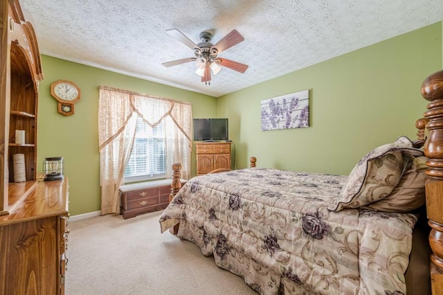 435 Flowering Trl, Grayson, GA 30017 - carpeted bedroom with a textured ceiling and ceiling fan