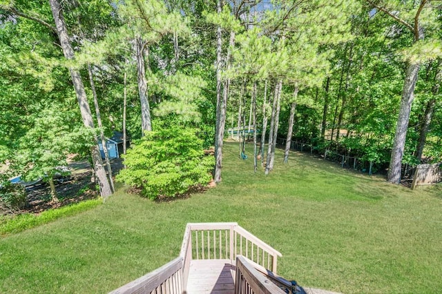 435 Flowering Trl, Grayson, GA 30017 - view of green lawn featuring a deck