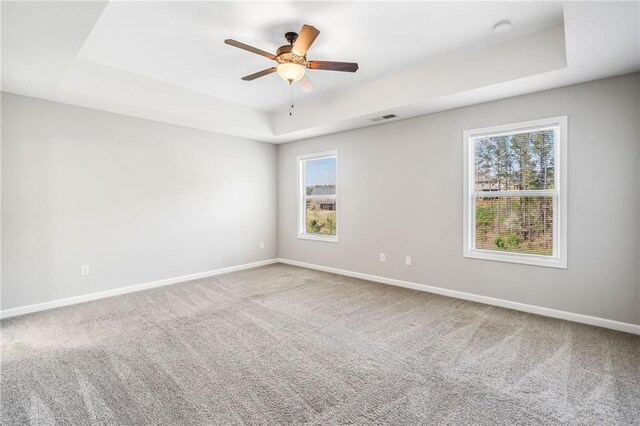 399 Cobblestone Trl, Dallas, GA 30132 - carpeted empty room featuring visible vents, baseboards, and a raised ceiling