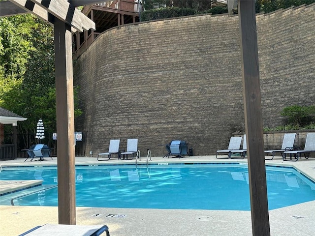 view of pool with a patio