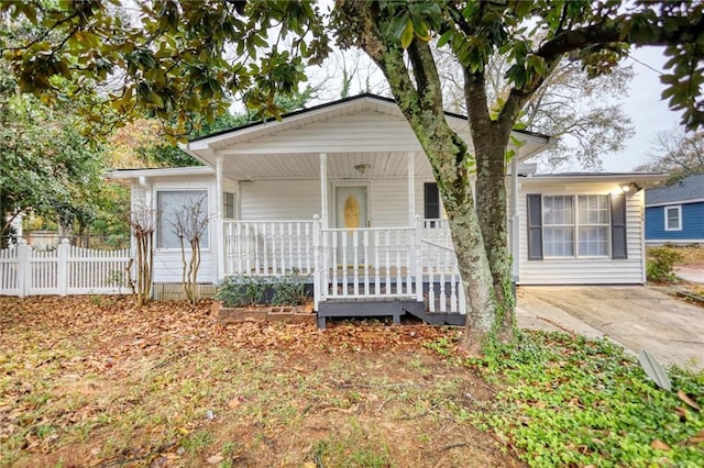 bungalow with covered porch