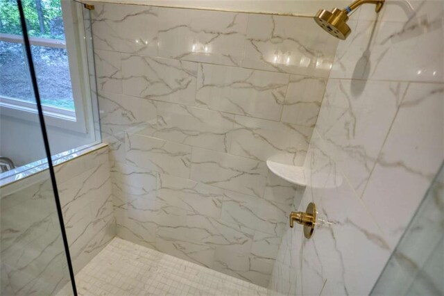 460 Ridge Point Dr, Monticello, GA 31064 - bathroom featuring a marble finish shower