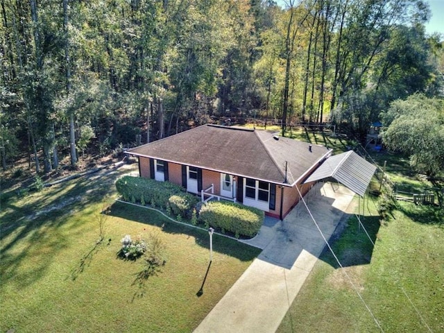 197 Dixboro Dr, Jonesboro, GA 30238 - aerial view of property and surrounding area with a heavily wooded area
