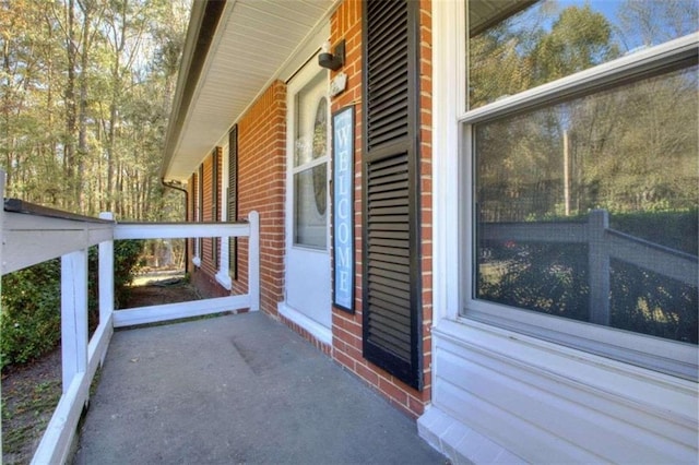 view of patio featuring covered porch