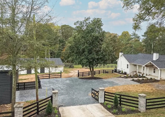 view of property's community with a rural view