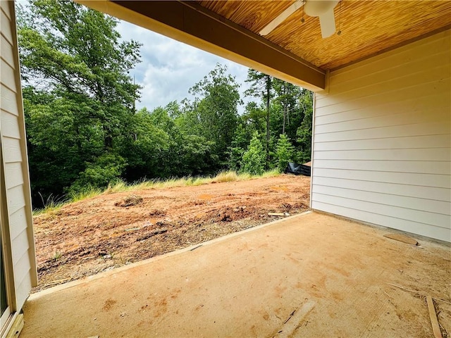 7040 Manchester Dr, Flowery Branch, GA 30542 - view of patio / terrace with ceiling fan