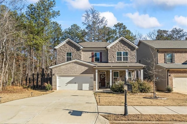 view of front of house featuring a garage