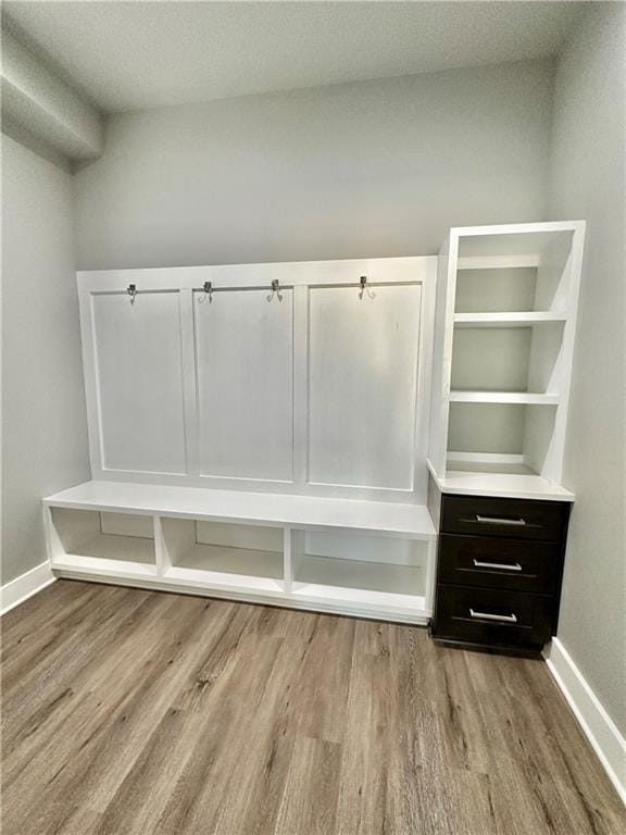 mudroom featuring light hardwood / wood-style flooring