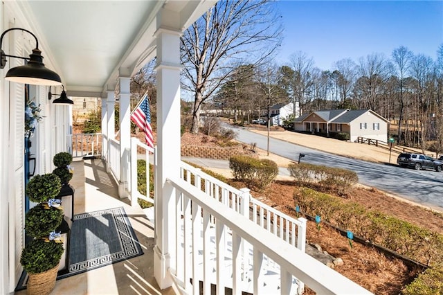 balcony with covered porch