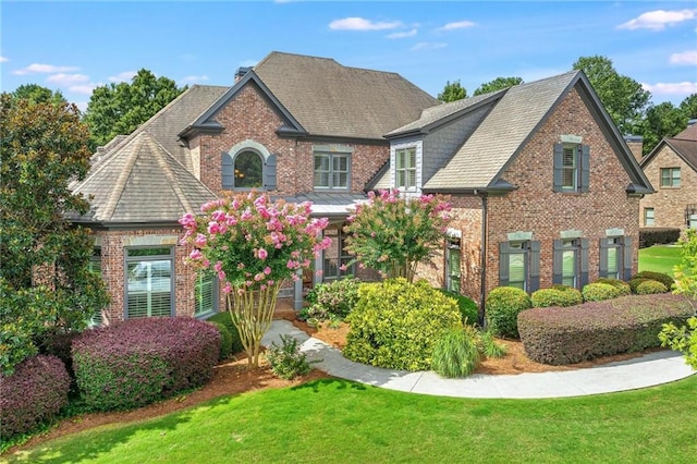 view of front facade featuring a front yard