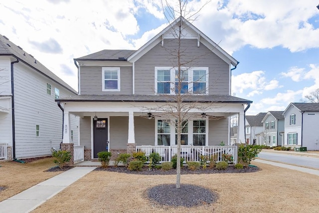 view of front of property with a porch