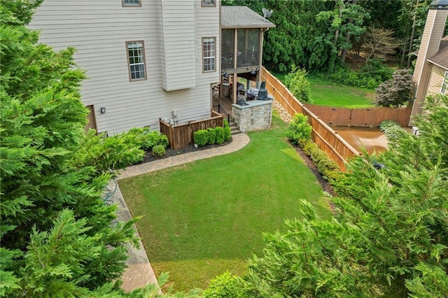 435 Ruby Forest Pkwy, Suwanee, GA 30024 - view of yard with a sunroom