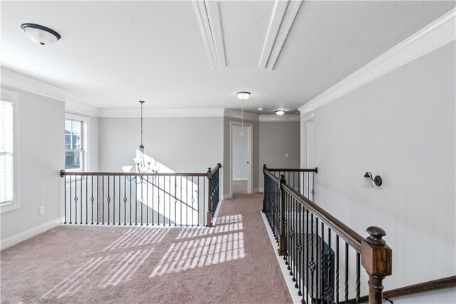 149 Elkins Blvd, Locust Grove, GA 30248 - hall featuring carpet floors and ornamental molding