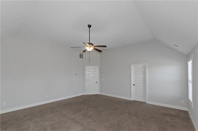 149 Elkins Blvd, Locust Grove, GA 30248 - carpeted empty room featuring ceiling fan and vaulted ceiling