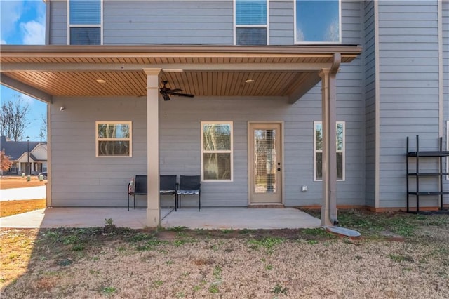 149 Elkins Blvd, Locust Grove, GA 30248 - back of house featuring a patio and ceiling fan