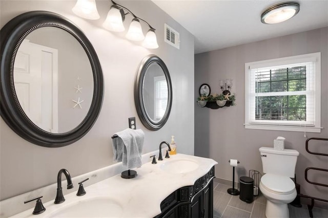 3359 Villa Ln, Douglasville, GA 30135 - bathroom with double vanity and tile patterned floors