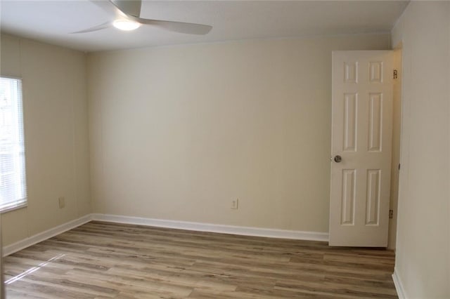 576 Nichols Rd, Pendergrass, GA 30567 - spare room featuring light wood finished floors, ceiling fan, and baseboards