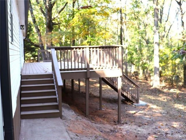 576 Nichols Rd, Pendergrass, GA 30567 - wooden terrace featuring stairway