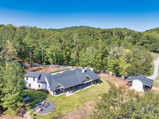 441 Pumpkinvine Rd, Acworth, GA 30101 - aerial view featuring a forest view