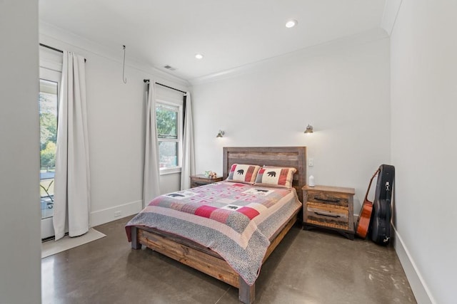 441 Pumpkinvine Rd, Acworth, GA 30101 - bedroom featuring recessed lighting, baseboards, and concrete floors