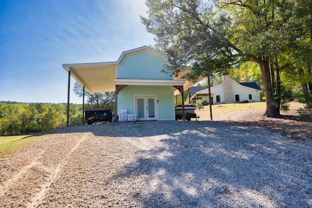 441 Pumpkinvine Rd, Acworth, GA 30101 - view of front of house with french doors and driveway