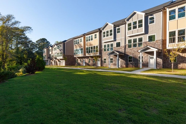 exterior space with a lawn