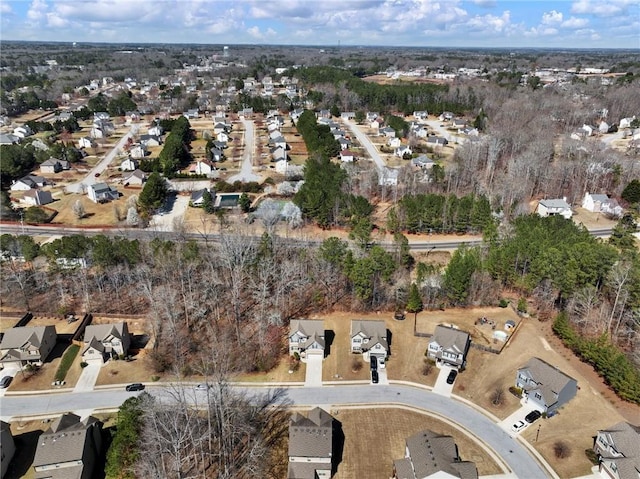 aerial view with a residential view