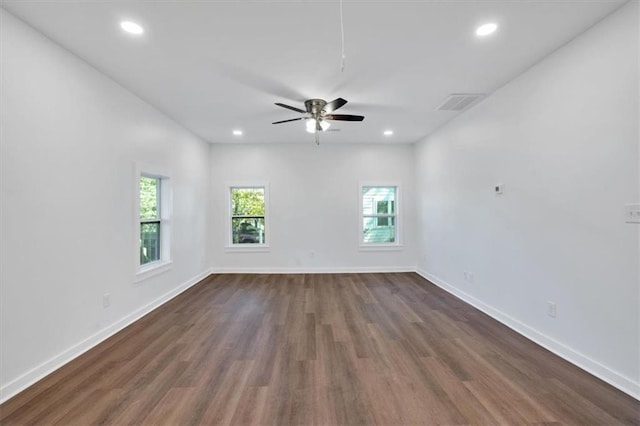 5361 N Main St, Acworth, GA 30101 - spare room featuring visible vents, recessed lighting, and dark wood-style floors