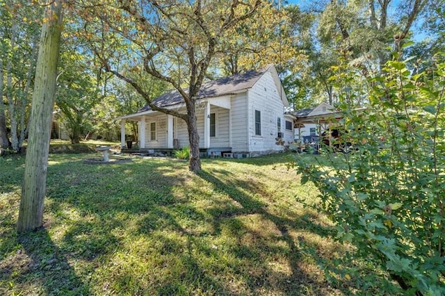 exterior space with a lawn