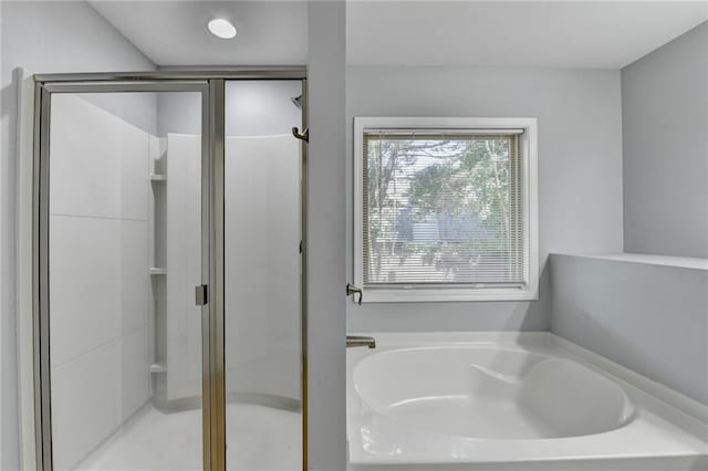 3351 Vintage Cir SE, Smyrna, GA 30080 - bathroom with a stall shower and a garden tub