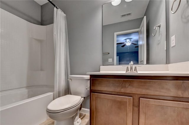 3351 Vintage Cir SE, Smyrna, GA 30080 - bathroom with toilet, vanity, and shower / bath combination with curtain
