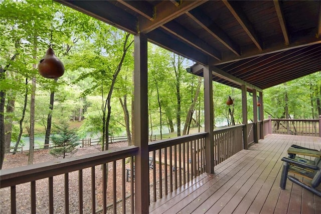 854 Navaho Way, Ellijay, GA 30540 - view of wooden terrace