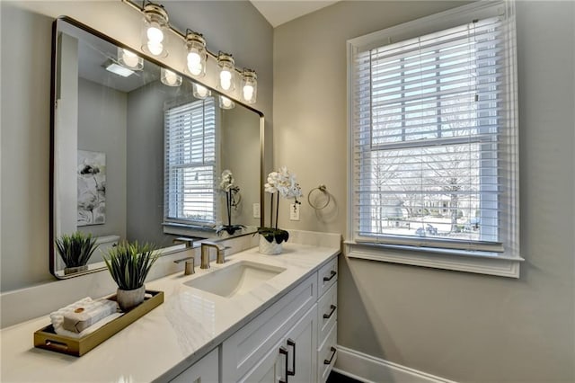 bathroom featuring vanity