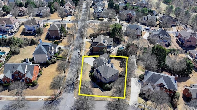 birds eye view of property featuring a residential view