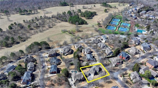 drone / aerial view featuring a residential view