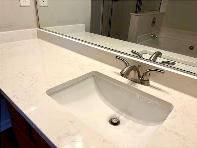 3884 Grovemont Pl, Duluth, GA 30096 - bathroom view of a bath, vanity, and a shower