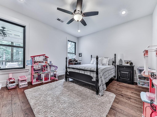 1170 Upper Sweetwater Trl SE, White, GA 30184 - bedroom with baseboards, visible vents, wood finished floors, and recessed lighting