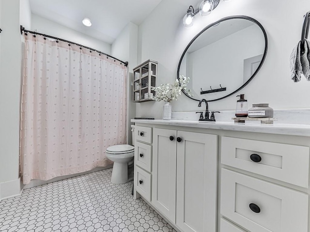 1170 Upper Sweetwater Trl SE, White, GA 30184 - full bathroom with toilet, shower / bath combo with shower curtain, and vanity