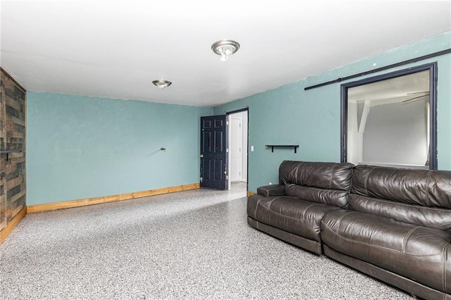 16 Bay Ct SW, Cartersville, GA 30120 - living room featuring speckled floor and baseboards