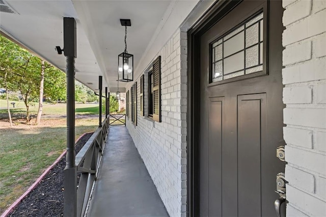 property entrance with a porch