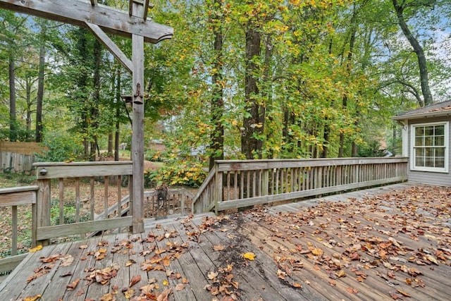 view of wooden terrace