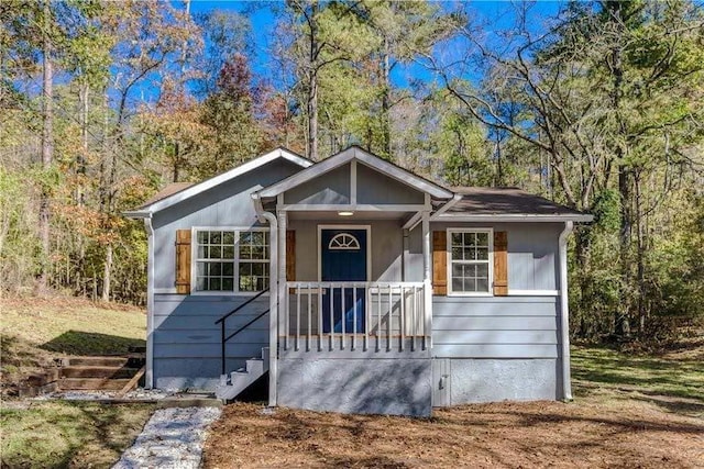 view of front of home with covered porch
