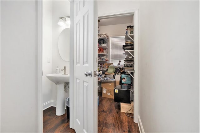 interior space featuring a sink