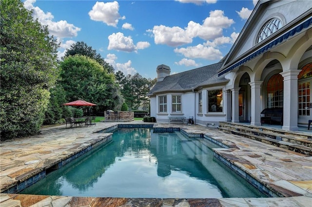 8455 Abingdon Ln, Duluth, GA 30097 - swimming pool featuring a patio area and outdoor dining space